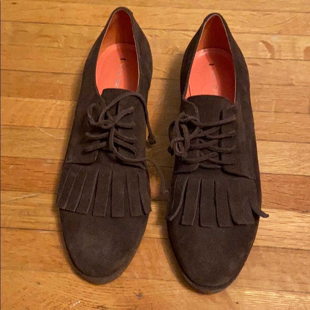 Via Spiga Brown Loafers Iggy Suede Oxfords Flats